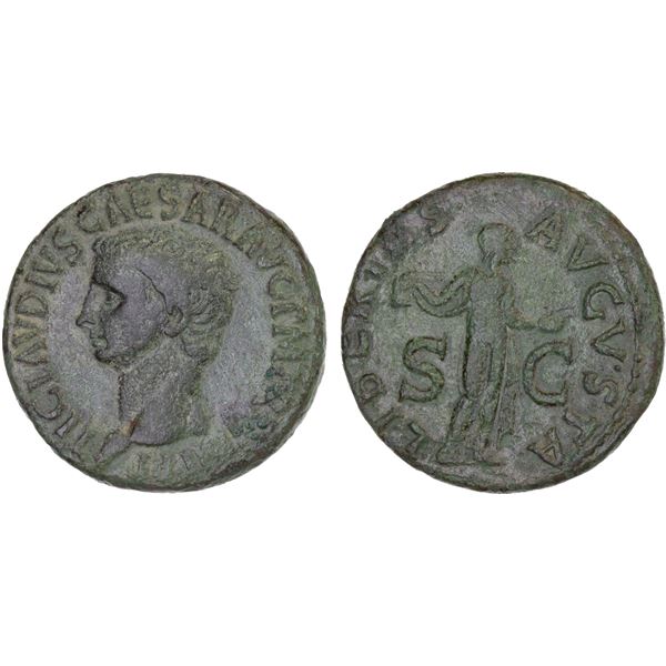 ROMAN EMPIRE: Claudius, 41-54 AD, AE as (11.42g), Rome, 50-54 AD, F-VF