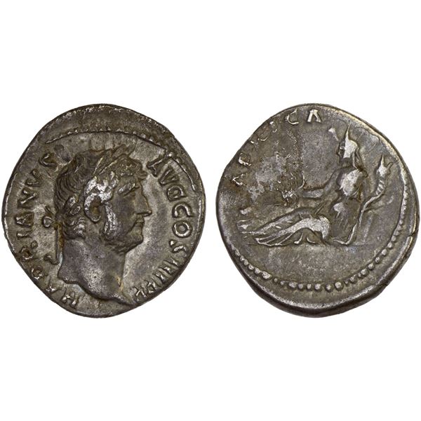 ROMAN EMPIRE: Hadrian, 117-138 AD, AR denarius (3.35g), Rome, 130-133 AD, VF