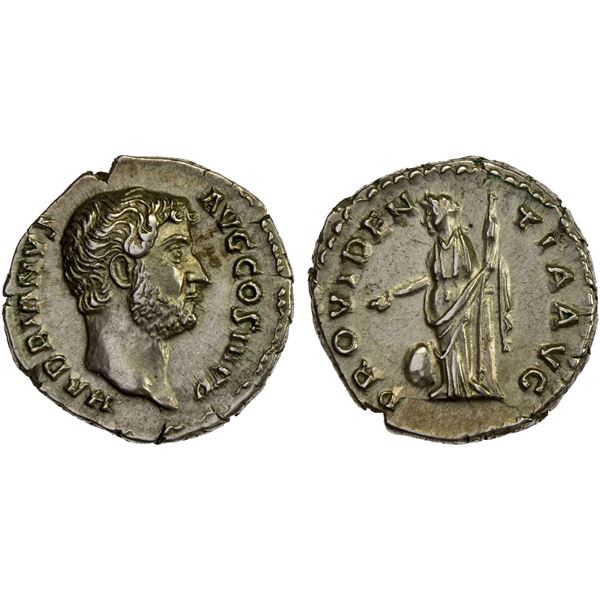 ROMAN EMPIRE: Hadrian, 117-138 AD, AR denarius (3.50g), Rome, 137-138 AD, XF