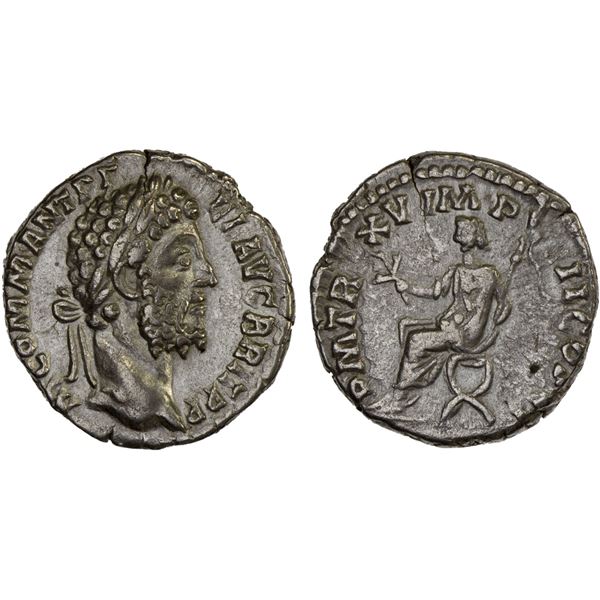 ROMAN EMPIRE: Commodus, 177-192 AD, AR denarius (3.39g), Rome, [188], strong VF