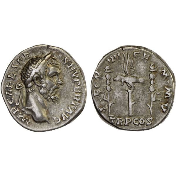 ROMAN EMPIRE: Septimius Severus, 193-211 AD, AR denarius (3.07g), Rome, 193-194 AD, VF