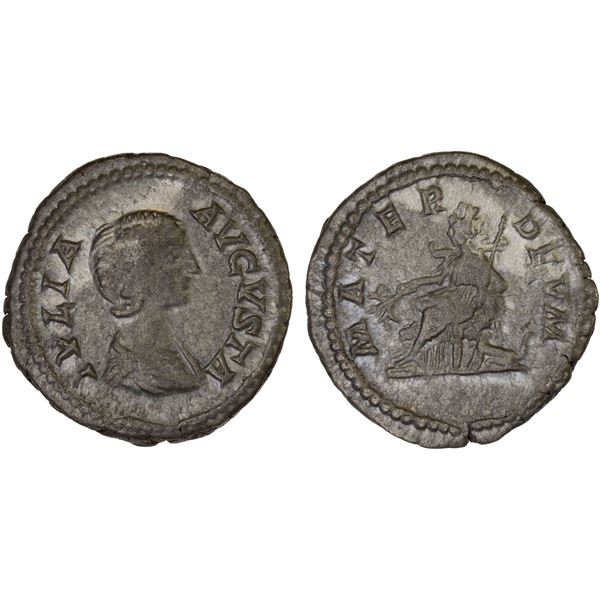 ROMAN EMPIRE: Julia Domna, augusta, 193-211 AD, AR denarius (3.53g), Rome, 196-211 AD, VF