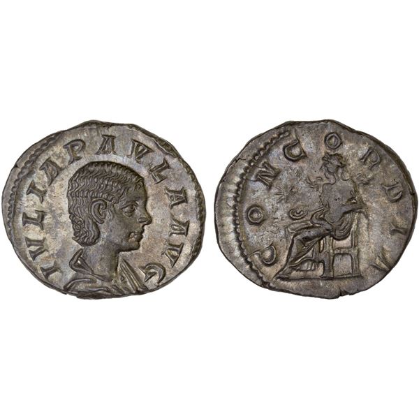 ROMAN EMPIRE: Julia Paula, augusta, 219-220 AD, AR denarius (3.19g), Rome, Choice AU