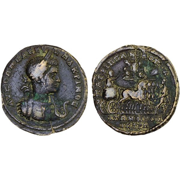 ROMAN PROVINCIAL, MOESIA: Nicopolis ad Istrum, Macrinus, 217-218 AD, AE27 (13.20g), VF