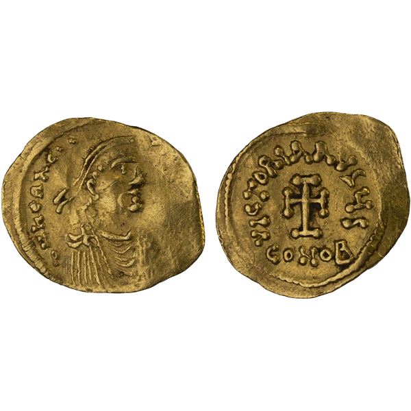 BYZANTINE EMPIRE: Heraclius, 610-641, AV tremissis (1.44g), Constantinople, Choice VF