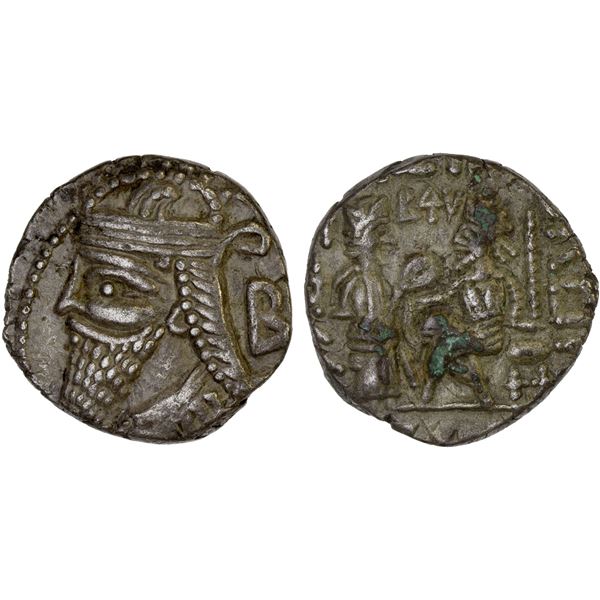 PARTHIAN KINGDOM: Vologases IV, 147-191 AD, BI tetradrachm (13.33g), Seleukia on the Tigris, SE492 (