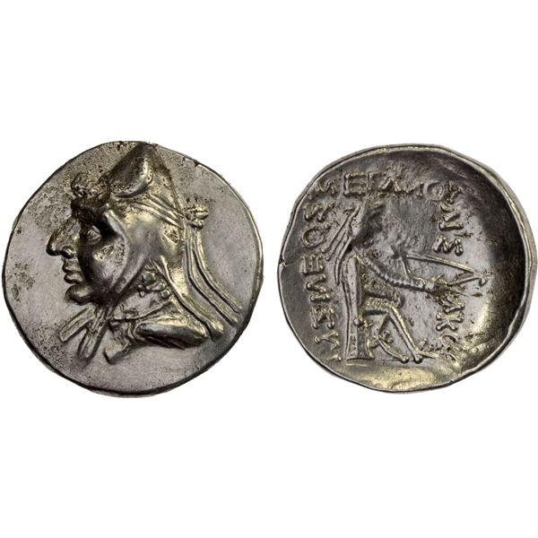 PARTHIAN KINGDOM: Mithradates I, ca. 171-138 BC, AR drachm (4.04g), Hekatompylos, Choice VF