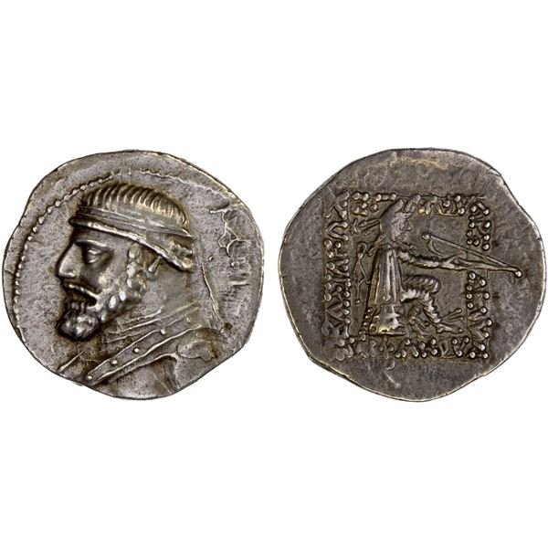 PARTHIAN KINGDOM: Mithradates II, ca. 123-88 BC, AR drachm (4.19g), Rhagai, VF-XF