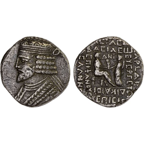 PARTHIAN KINGDOM: Vardanes I, ca. 40-45 AD, AR tetradrachm (12.00g), Seleukeia on the Tigris, Artemi