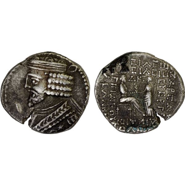 PARTHIAN KINGDOM: Vardanes I, ca. 40-45 AD, AR tetradrachm (14.39g), Seleukeia on the Tigris, Loios 