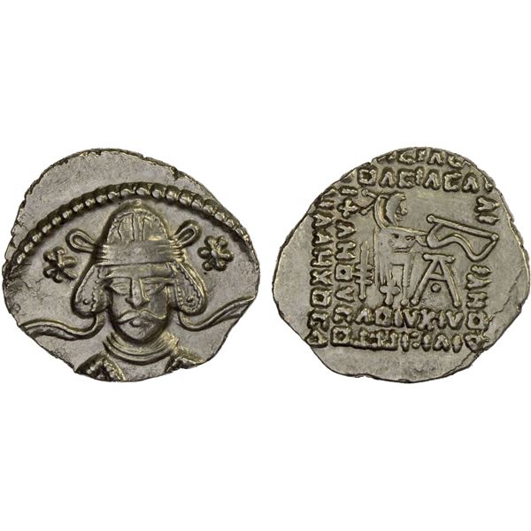 PARTHIAN KINGDOM: Vonones II, 51 AD, AR drachm (3.20g), Ekbatana, Choice VF