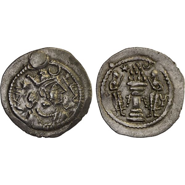 WESTERN TURK: YABGHUS IN TOKHARISTAN: Kavad I imitation, ca. early 6th century, AE drachm (4.11g), N