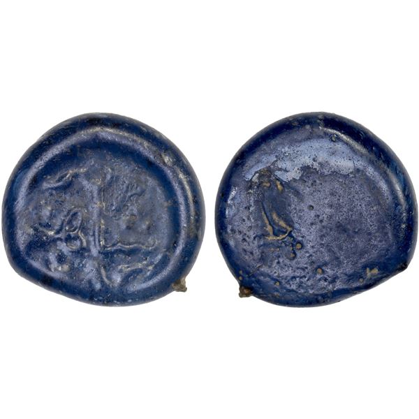 MAMLUK: glass weight (jeton) (3.02g), VF