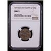 Image 2 : EGYPT: Muhammad V, 1909-1914, AE 5/10 qirsh, Misr, AH1327 year 6-H, NGC MS65