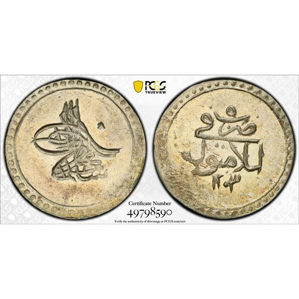 TURKEY: Selim III, 1789-1807, AR 5 para, Islambul, AH1203 year 5 (1793), PCGS MS64
