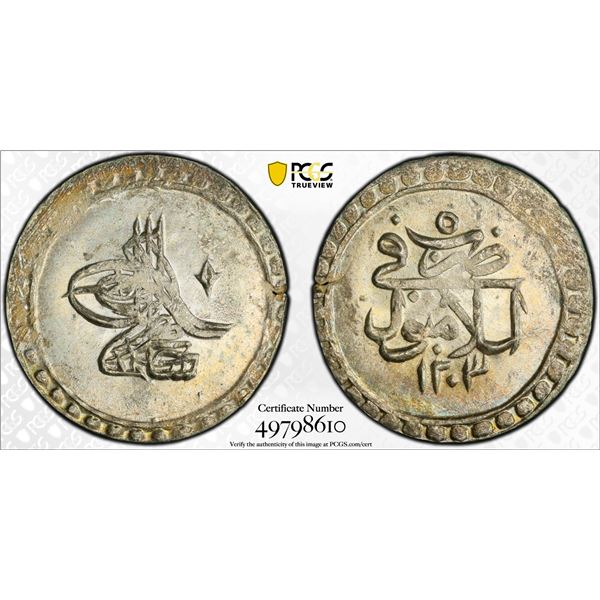 TURKEY: Selim III, 1789-1807, AR 10 para, Islambul, AH1203 year 5 (1793), PCGS MS64