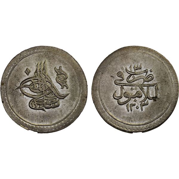 TURKEY: Selim III, 1789-1807, AR piastre (12.04g), Islambul, AH1203 year 13, choice XF-AU