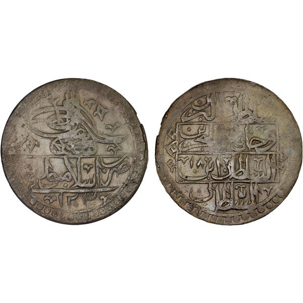 TURKEY: Selim III, 1789-1807, AR yüzlük (100 para) (31.82g), Islambul, AH1203 year 18, VF-XF