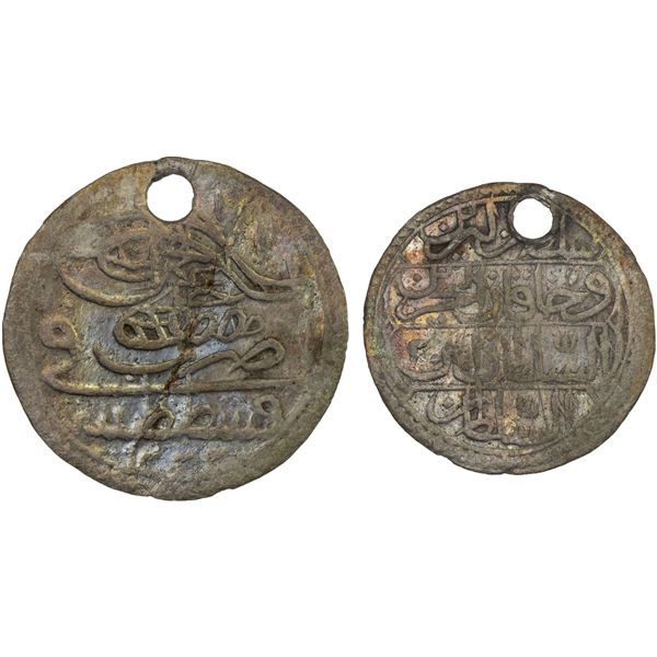 TURKEY: Mustafa IV, 1807-1808, AR 5 para (0.96g), Kostantiniye, AH1222 year 2, VF