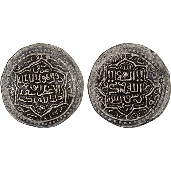 ILKHAN: Abu Sa'id, 1316-1335, AR 6 dirhams (11.59g), Damghan, AH717, VF
