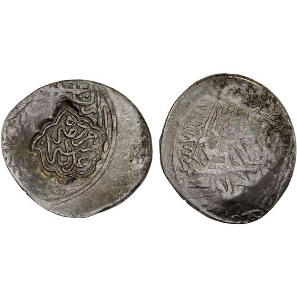 SHAYBANID: Muhammad Shaybani, 1500-1510, AR countermarked tanka (4.65g), NM, ND