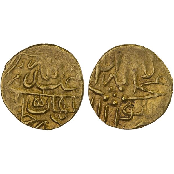SHAYBANID: 'Abd Allah II, 1583-1598, AV 1/12 Indian mohur (0.93g), [Badakhshan], ND, VF