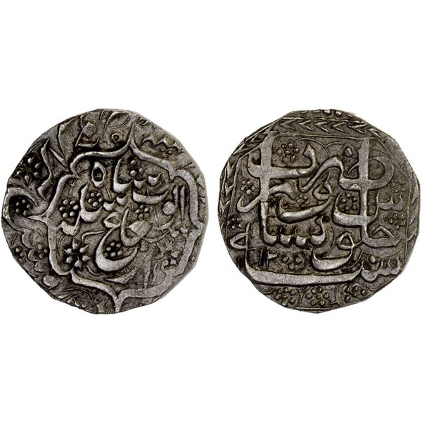 DURRANI: Ayyub Shah, 1817-1829, AR rupee (10.74g), Peshawar, year 12, XF