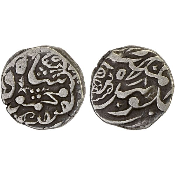 DURRANI: in the name of the deceased Mahmud Shah, AR rupee (9.74g), Bhakhar, AH(12)58, VF