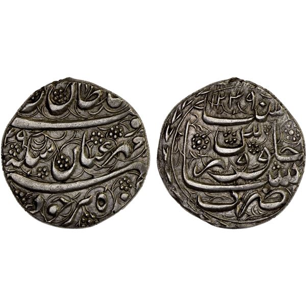 BARAKZAI: temp. Sultan Muhammad Tila'i, 1831-1834, AR rupee (9.39g), Peshawar, AH1249, XF-AU