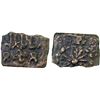 Image 1 : TAXILA: Anonymous, ca. 2nd century BC, AE cast rectangular unit (2.11g), VF