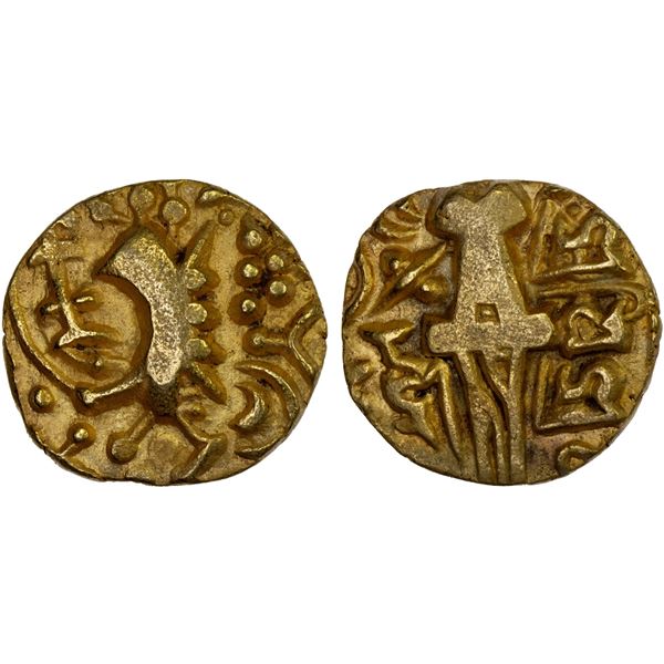 KIDARITE: Vigrahatunga, 7th/8th century, debased AV dinar (7.44g), VF