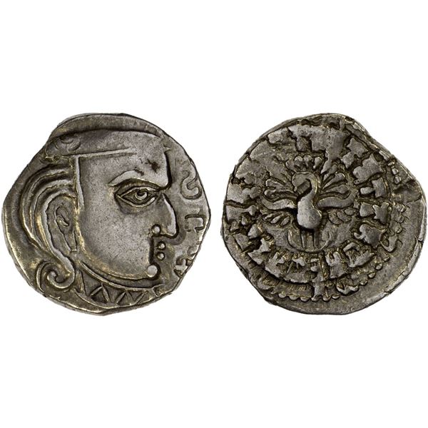 GUPTA: Skandagupta, ca. 448-467, AR drachm (2.47g), GE144 (= 464 AD), choice VF-XF