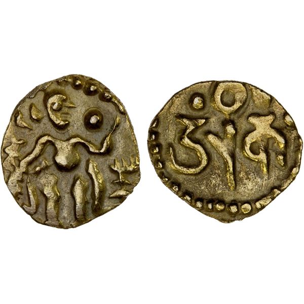 CEYLON (MEDIEVAL): Anonymous, ca. 990-1100+, AV aka (1/8 kahavanu) (0.51g), XF