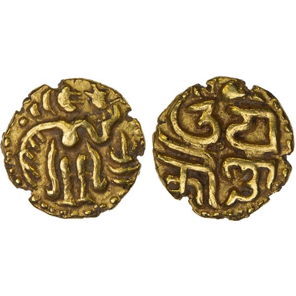 CHOLAS: temp. Raja Raja I, 985-1014, AV 1/6 kahavanu (0.71g), XF