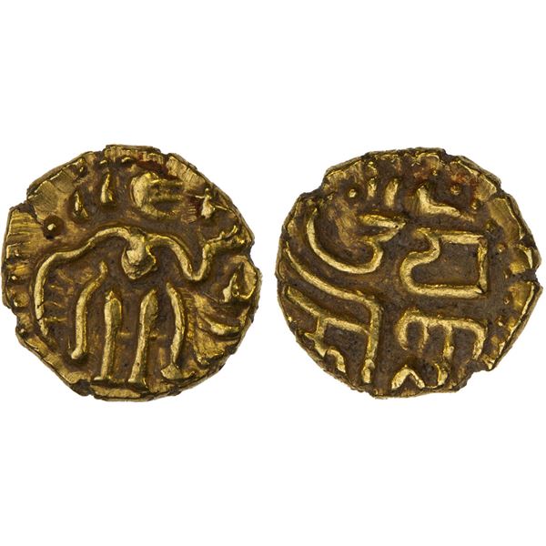 CHOLAS: temp. Raja Raja I, 985-1014, AV 1/6 kahavanu (0.72g), XF