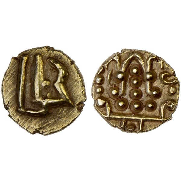 ALUPAS OF SOUTH KANADA: Anonymous, 11th/13th century, AV fanam (0.46g), XF-AU