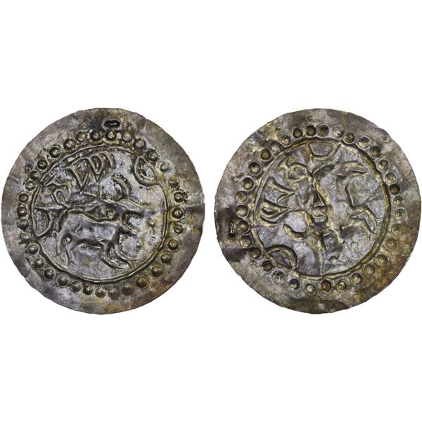 HARIKELA: Anonymous, AR 30 ratti bracteate (3.28g), ca. 10th-11th century, XF