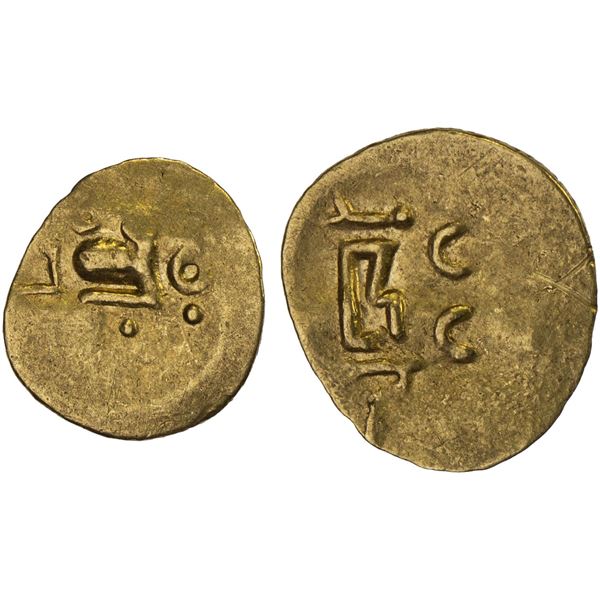 ORISSA: Anonymous, 12th/13th century, AV fanam (0.44g), VF