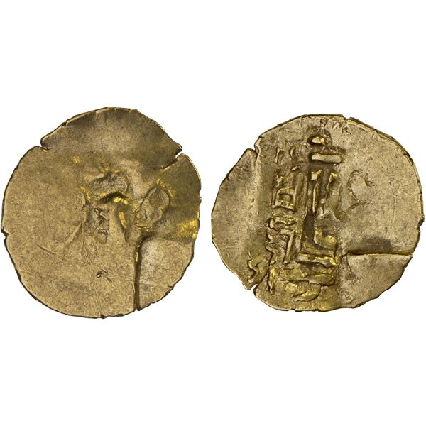 ORISSA: Anonymous, 12th/13th century, AV fanam (0.41g), VF