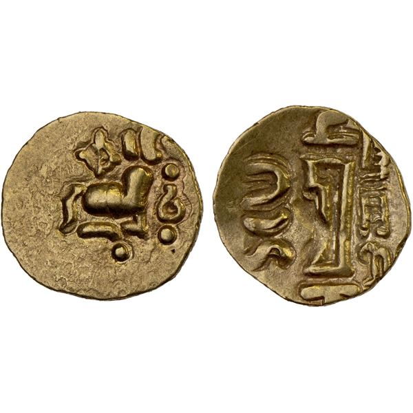 ORISSA: Anonymous, 12th/13th century, AV fanam (0.43g), VF