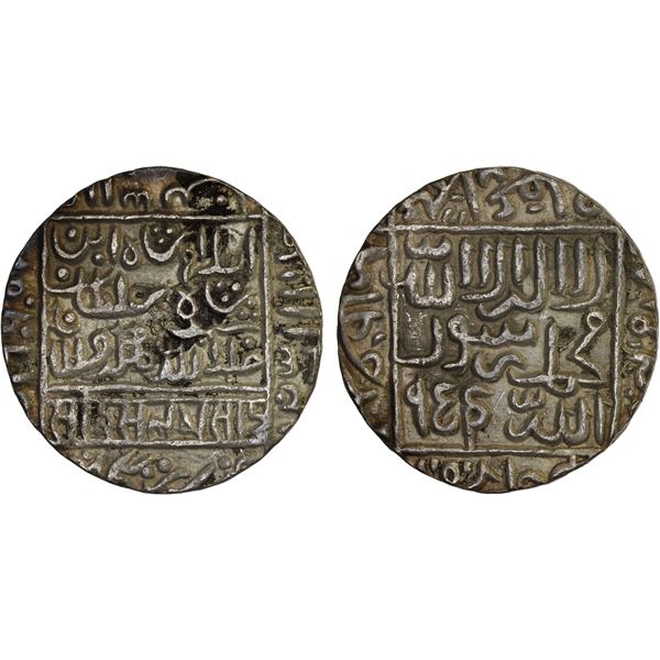 DELHI: Islam Shah, 1545-1552, AR rupee (11.42g), Satgaon, AH956 (recut over 955), XF