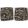 Image 1 : MUGHAL: Akbar I, 1556-1605, AR square 1/2 rupee (5.68g), Urdu Zafar Qarin, AH1000 ("alf"), lovely VF