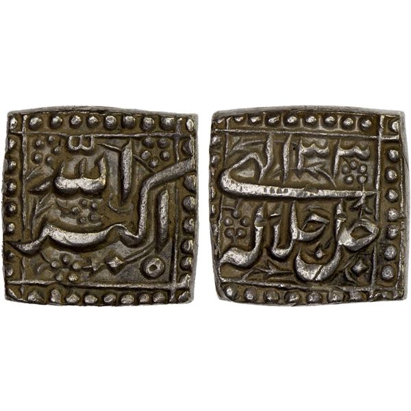 MUGHAL: Akbar I, 1556-1605, AR square rupee (11.34g), NM, IE33, XF