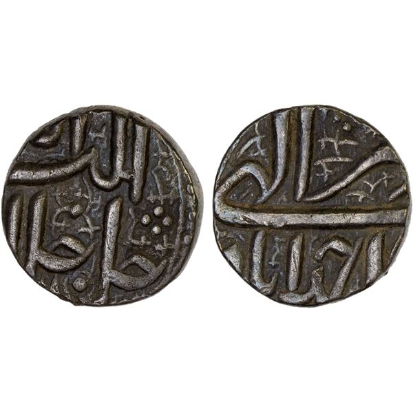 MUGHAL: Akbar I, 1556-1605, AR 1/2 rupee (5.62g), Ahmadabad, DM, XF