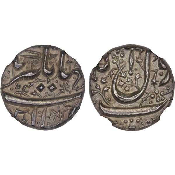 MUGHAL: Jahangir, 1605-1628, AR 1/2 rupee, [Ahmadnagar], ND, NGC MS61