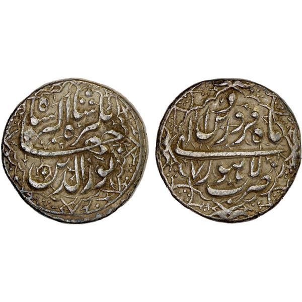 MUGHAL: Jahangir, 1605-1628, AR rupee (11.40g), Lahore, year 7, VF-XF