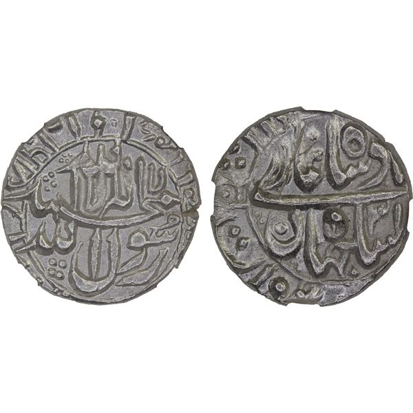 MUGHAL: Shah Jahan I, 1628-1658, AR 1/2 rupee, Surat, AH1067 year 31, NGC Unc details
