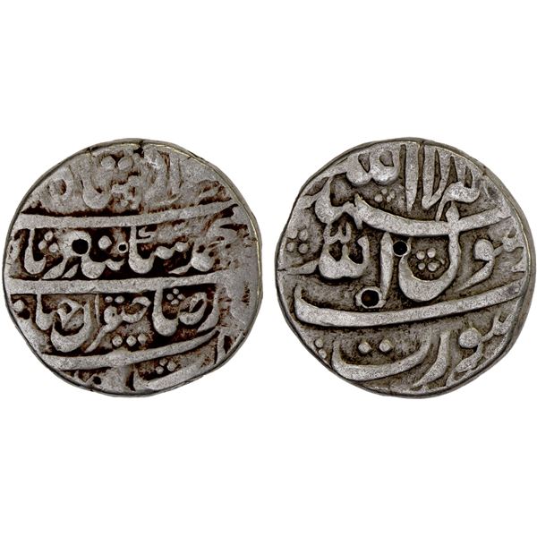 MUGHAL: Murad Bakhsh, 1658, AR rupee (11.31g), Surat, DM, F-VF