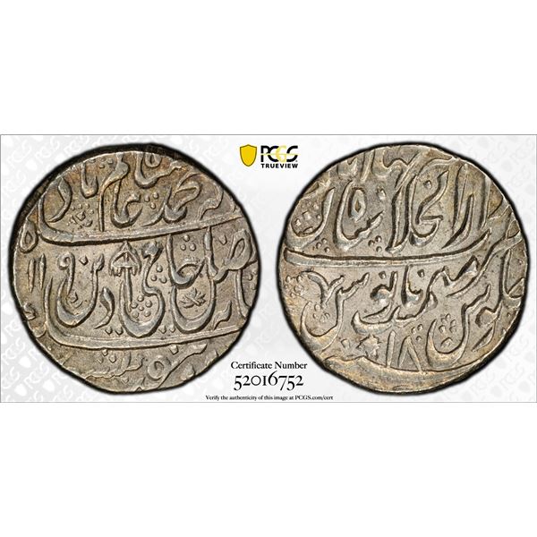 MUGHAL: Shah Alam II, 1759-1806, AR rupee (11.26g), Shahjahanabad, AH1190 year 18, PCGS MS63