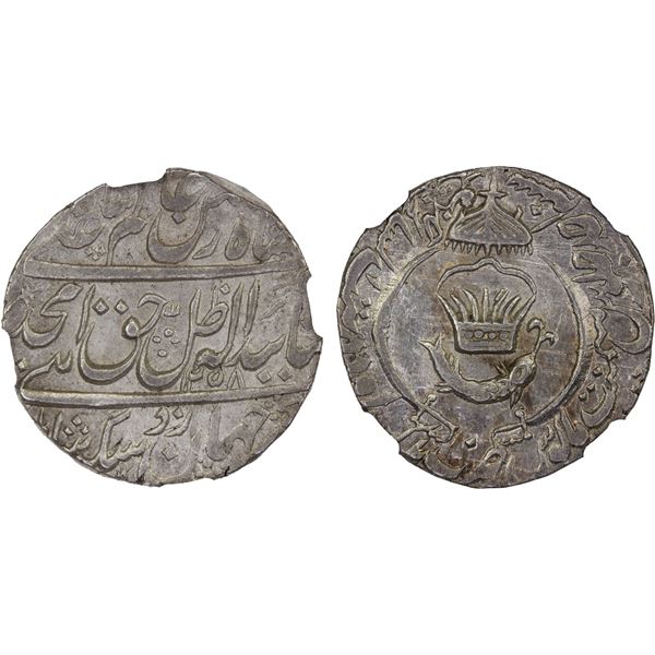 AWADH: Amjad Ali Shah, 1842-1847, AR rupee, Lucknow, AH1258 year 1 (ahad), NGC MS63